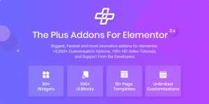 The Plus addon is made for Elementor