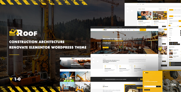 “TheRoof – Construction And Architecture WordPress Theme” is perfect if you like a clean and modern design. This theme is ideal for architects