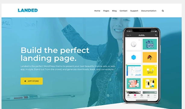 Landed is the perfect WordPress theme to present your next beautiful mobile or web app in style. Stand out from the crowd