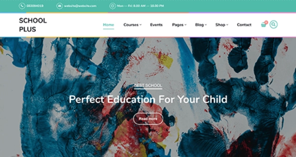 SchoolPlus is designed with a school or kindergarten in mind. We've chosen the layout