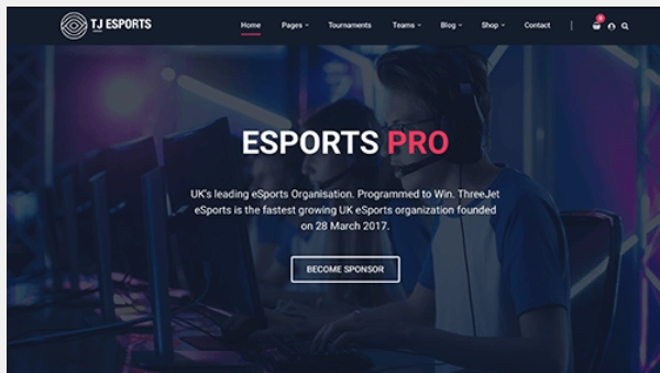 eSports Pro is a WordPress theme designed for professional and amateur gamers alike. It's the perfect way to create a website for your eSports team or clan