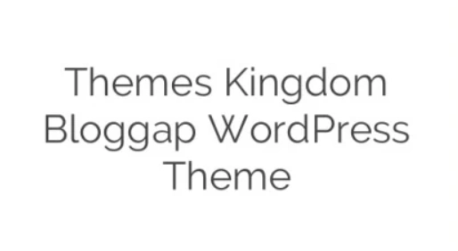 Discover the Themes Kingdom Bloggap WordPress Theme