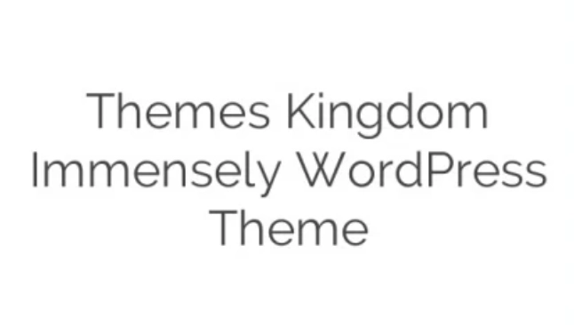 Discover the Themes Kingdom Immensely WordPress Theme