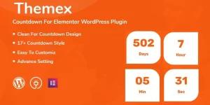 Themex Countdown For Elementor is a countdown Style plugin. You can use the countdown on any kind of WordPress Theme