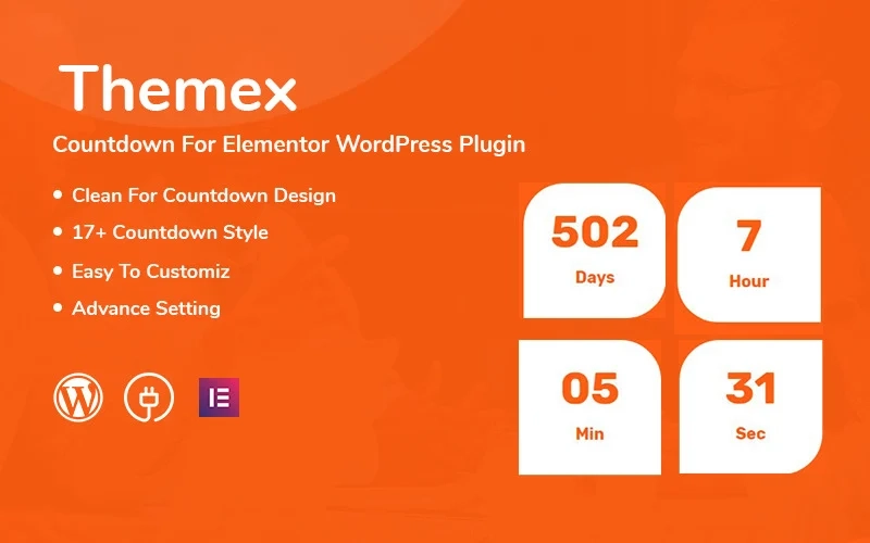 Themex Countdown For Elementor is a countdown Style plugin. You can use the countdown on any kind of WordPress Theme