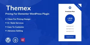 Themex Pricing For Elementor is a pricing Style plugin. You can use the pricing for any kind of WordPress Theme