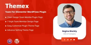 Themex Team For Elementor is a Team Style plugin. You can use the team with any kind of WordPress Theme