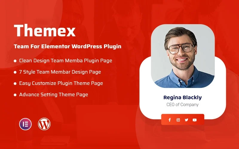 Themex Team For Elementor is a Team Style plugin. You can use the team with any kind of WordPress Theme