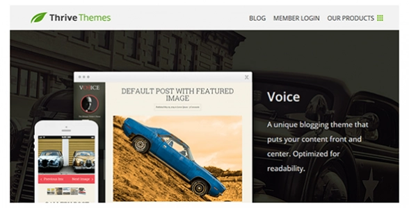 Voice is a unique blogging theme that puts your content front and center. Optimized for readability. The unique