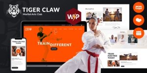 Elevate your martial arts school or fitness center's online presence with the Tiger Claw WordPress theme. Subscribe to Bevaultx for more premium themes.