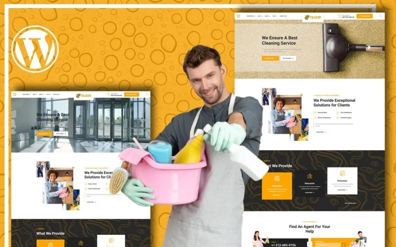 Tiloor - Cleaning Service WordPress Theme high quality and Valid coded WordPress Theme