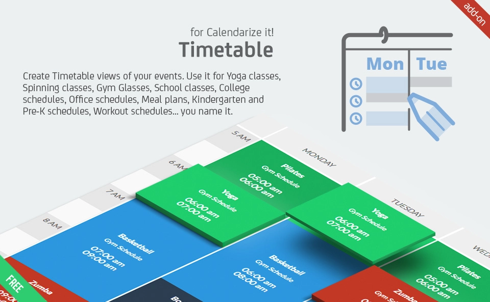 Streamline your event management with Timetable for Calendarize it! Easily create stunning timetables for any event. Subscribe now at Bevaultx!