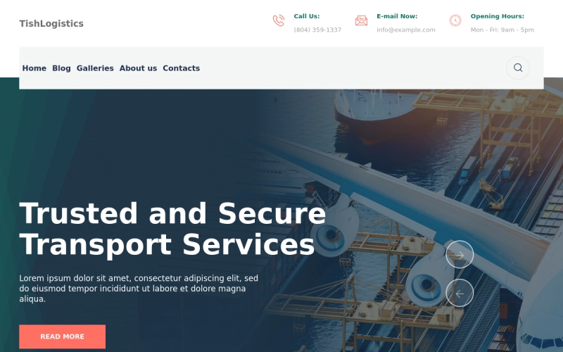 TishLogistics is a WordPress theme designed to be used for Logistics and Transportation websites to represent your online representation of your logistics business in best possible way. Header comes with quick elements for phone