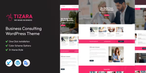 Unlock your business potential with Tizara - the ultimate Business Consulting WordPress Theme. Featuring a sleek design