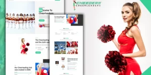 Tomaar-Cheeders Cheerleading Team Landing Page WordPress Theme