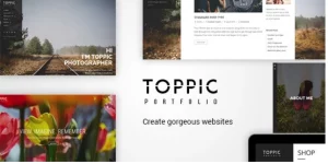 Discover Toppic - the ultimate Photography WordPress Theme. Perfect for portfolios