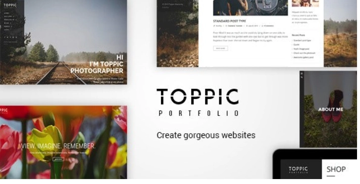 Discover Toppic - the ultimate Photography WordPress Theme. Perfect for portfolios