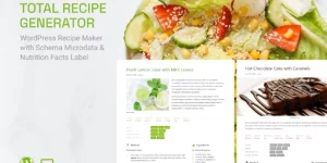 Total Recipe Generator is a Gutenberg block plugin for creating online recipe content with Schema microdata and Nutrition Facts. Make your recipe content stand apart with clear steps and precise information with this plugin. With Total Recipe Generator