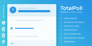 TotalPoll is a powerful WordPress plugin that lets you create and integrate polls easily. It provides several options and features to enable you to have full control over the polls and has been made very easier for you to use.