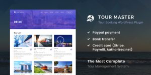 Tour Master is a premium WordPress plugin that comes with most complete tour  room booking management system. This plugin is especially designed for tour operator