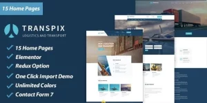 Transpix is a fully responsive  unique WordPress theme perfect for cargo