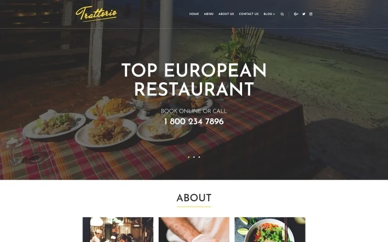 Trattorio is an elegant and illustrative template for a restaurant of every scale. The design is responsive