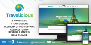 Introducing the Travelicious - Tour Operator WordPress Theme