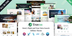 Travon – Tour and Hotel Booking WordPress Theme is specially made to build professional tour