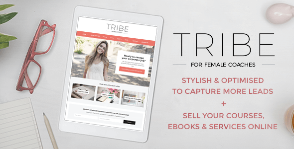 Fresh Feminine website for coach designed to look great on any device. Tribe was carefully crafted to allow you to create your own professional coach website quickly and easily without any coding knowledge. Import our demo in one click