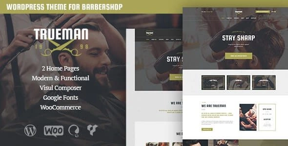 Create a stylish barbershop website with Trueman's powerful features