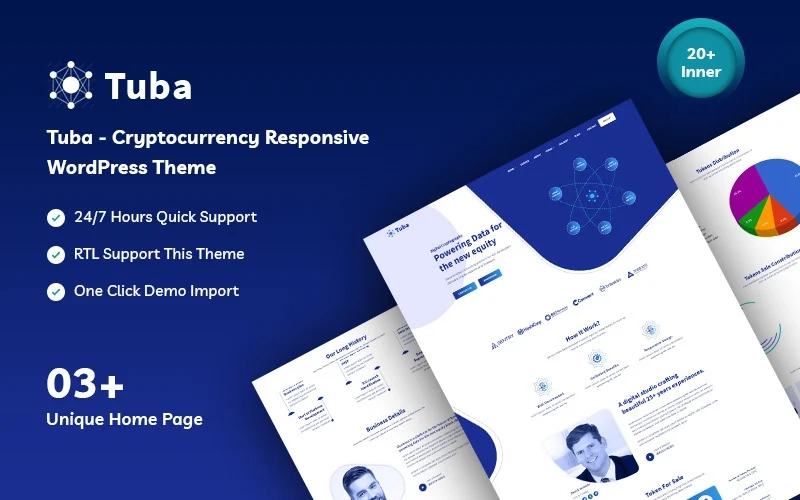 Tuba is a Cryptocurrency Responsive WordPress Theme. To your crypto production