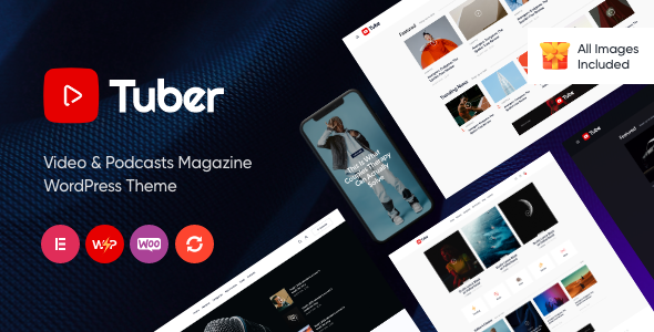 Tuber is a colorful bright WordPress theme with the functional modern design. It is suitable for a video blog site