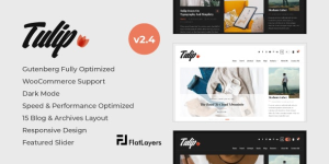 Tulip is a Responsive WordPress theme which brings simple and clean design. It’s very flexible