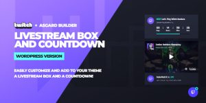 Twitch LiveStream Box and Countdown WordPress Plugin Easy to Customize! Change colors