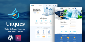 Uaques is a modern and amazing design WordPress theme designed for water delivery companies