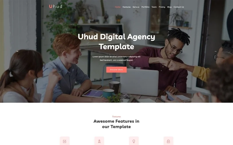 Uhud is a Responsive Digital Agency WordPress Theme that Modern