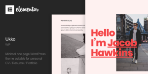 Ukko - Personal Portfolio WordPress Theme: Boost Your Online Presence Hey there