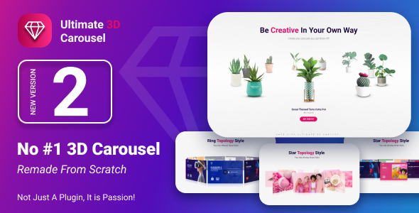 Ultimate 3D Carousel is a fully 3D multimedia carousel slider wordpress plugin that allows to display multimedia content with an unique original layout from a 3D perspective. It’s perfect for any kind of presentation