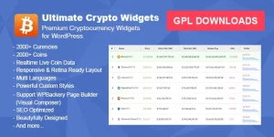 Unlock the power of cryptocurrency with Ultimate Crypto Widgets! This WordPress plugin lets you create a Coinmarketcap-like website