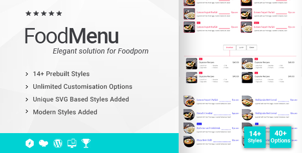 Spice up your restaurant website with the Ultimate Food Menu Addon for WPBakery! Enjoy unlimited menu items