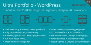 Ultra Portfolio is a WordPress plugin used to build portfolios in any  desired layout with ease. Grid