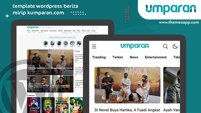 Translated from Indonesian: UmparanWP is a news portal-specific wordpress template that is similar in design and features to the coil.com site. This wordpress template is rich in features which are of course very user friendly