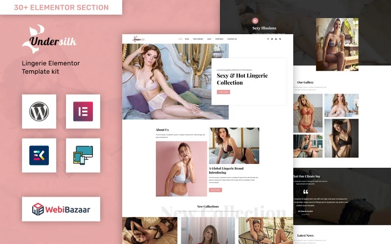 Welcome to the creative lingerie theme Undersilk