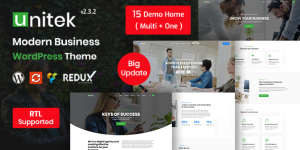 Looking to elevate your business website game? Look no further because the Unitek - Business WordPress Theme is here to save the day! This top-notch theme is designed to help you create a sleek