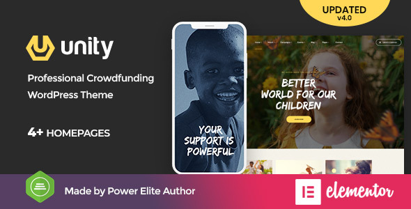 Create successful crowdfunding campaigns with Unity WordPress Theme. Download it from Bevaultx to access powerful features