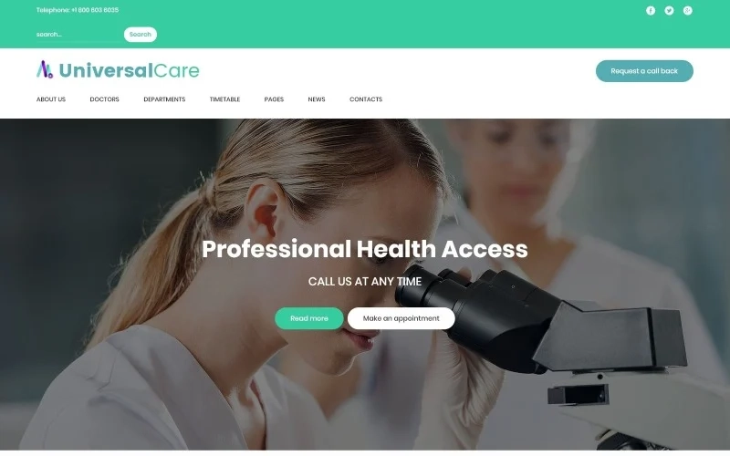 UniversalCare is a well-documented and SEO friendly Medical WP Theme