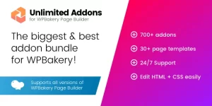 Elevate your website with Unlimited Addons for WPBakery Page Builder! Access 600+ unique addons and 20+ predefined templates