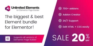 Unlock your web design potential with Unlimited Elements for Elementor! Access a vast library of expertly crafted widgets to enhance your page builder. Create stunning websites effortlessly. Download from the Bevaultx at a fraction of the cost today!