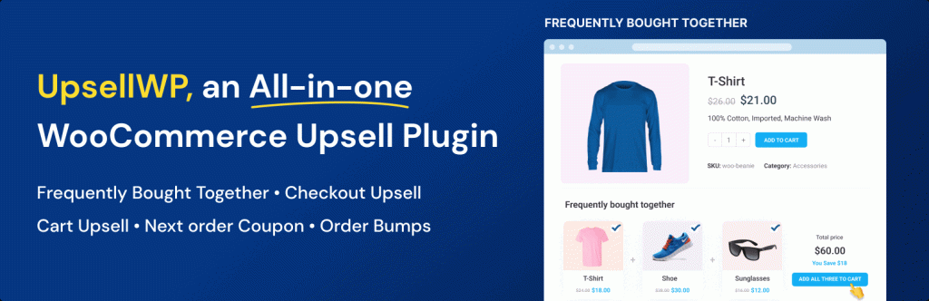 Boost your WooCommerce sales with UpsellWP PRO! Enhance customer experience with powerful upsells