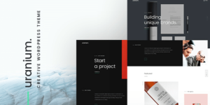 Uranium is a minimal  unique WordPress theme for agency